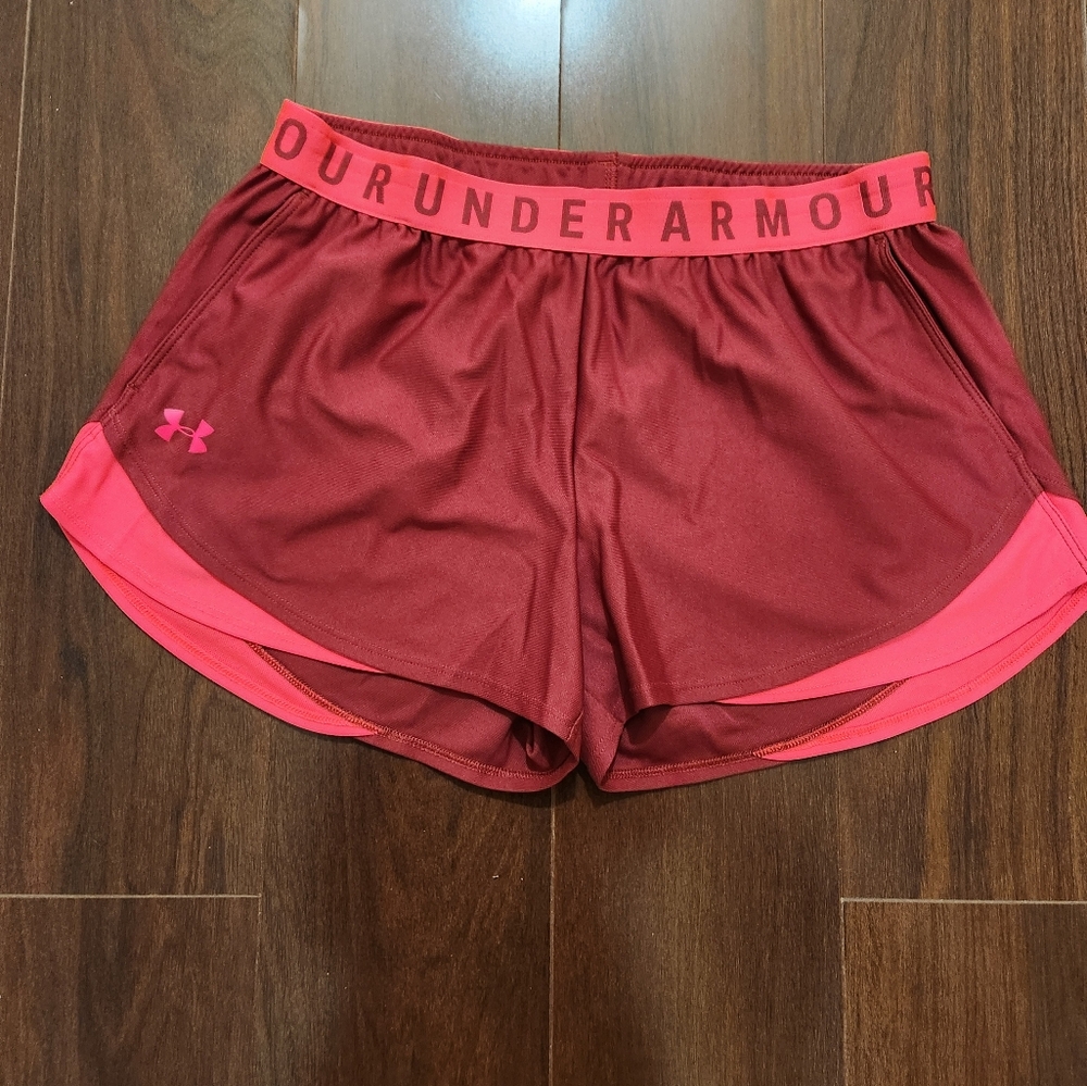 Under Armour Women's Athletic Shorts - Red and Pink